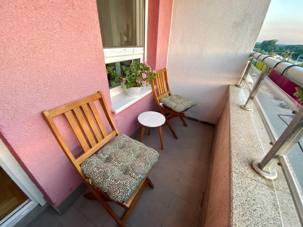 Balkón nebo terasa v ubytování Apartman ANN