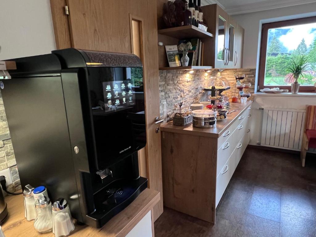 Kuchyň nebo kuchyňský kout v ubytování Landhaus Gemsenblick