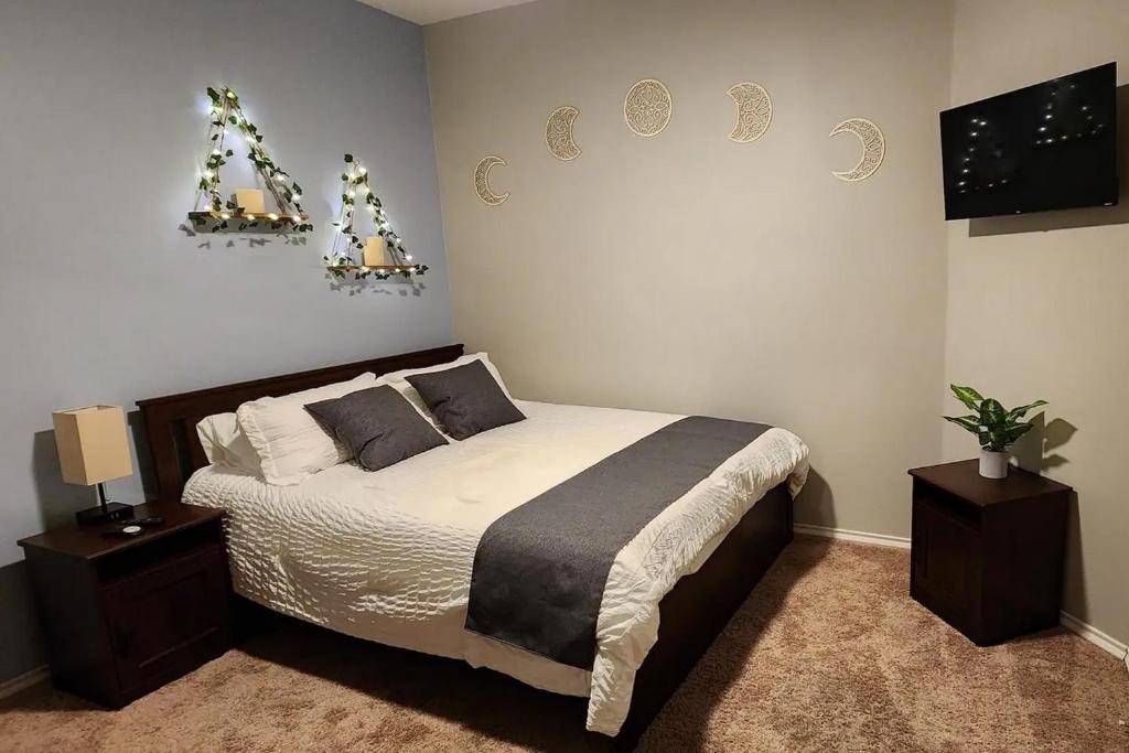 Postel nebo postele na pokoji v ubytování Sunny apartments