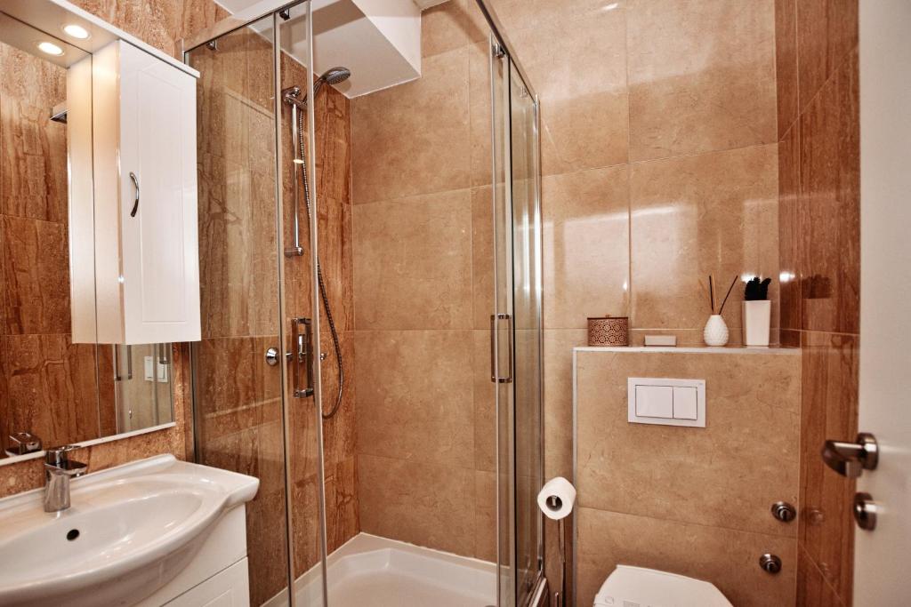 Kúpeľňa v ubytovaní CentRooms Kovac1