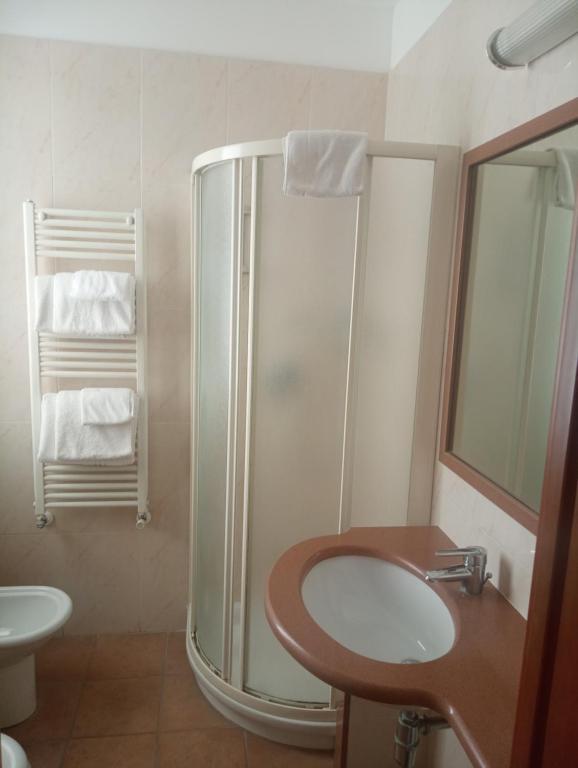 Koupelna v ubytování Hotel Beaurivage