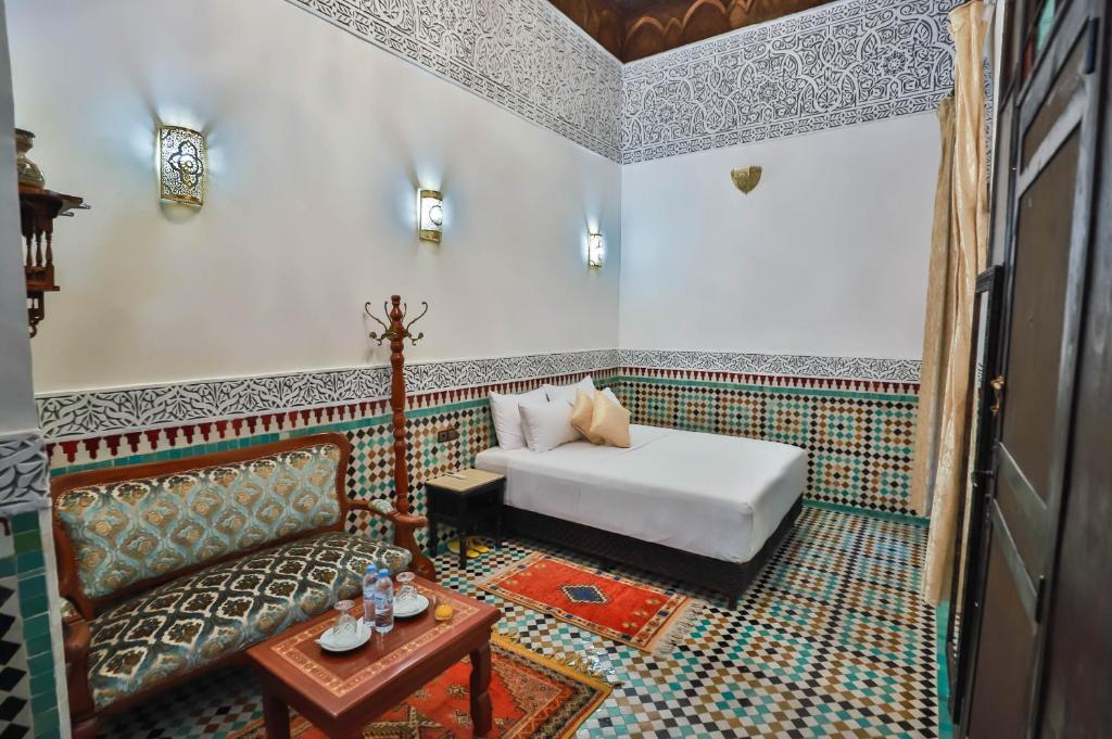 Posezení v ubytování Riad Farouzi Fes