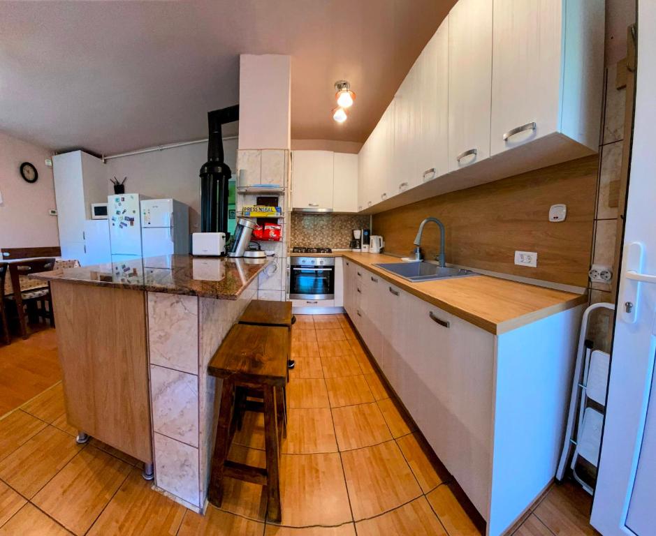 Kuchyň nebo kuchyňský kout v ubytování Casa Popa