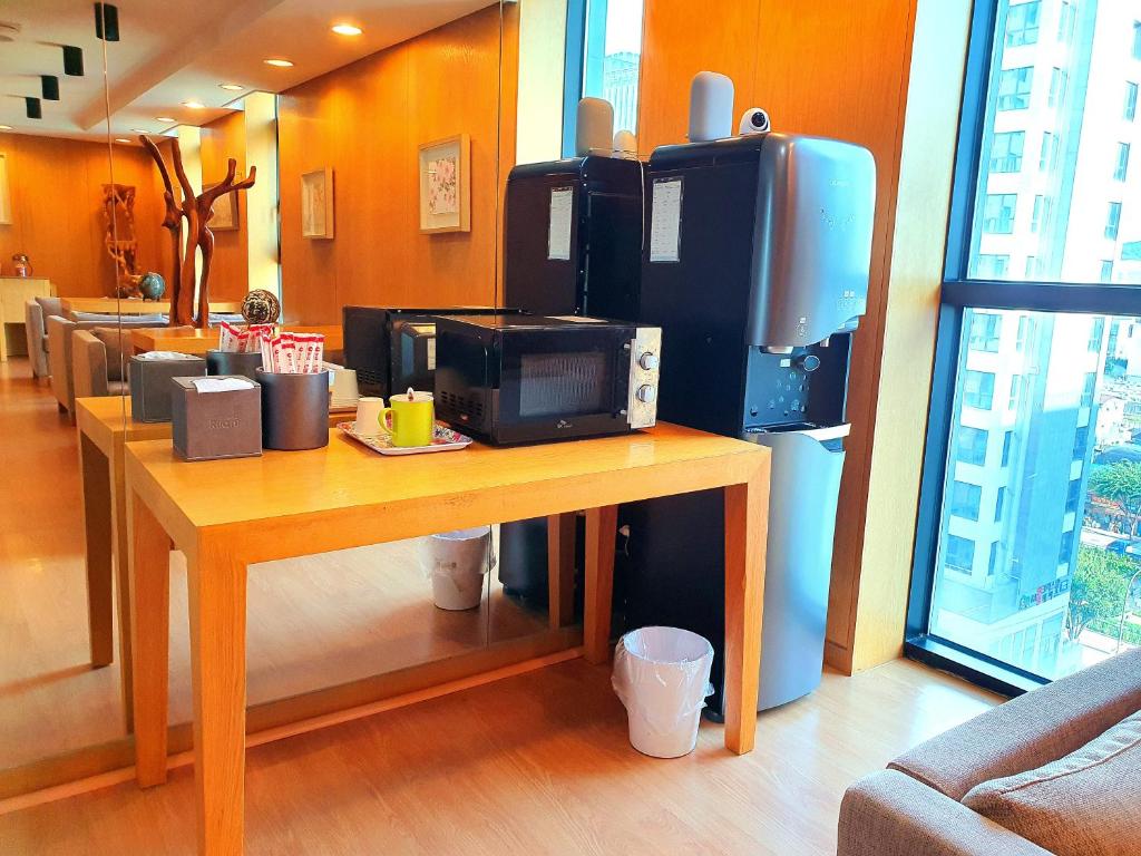 Kuchyň nebo kuchyňský kout v ubytování Rian Hotel