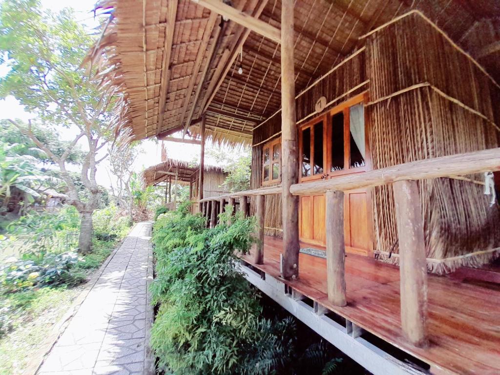 Zahrada ubytování Green Village Mekong