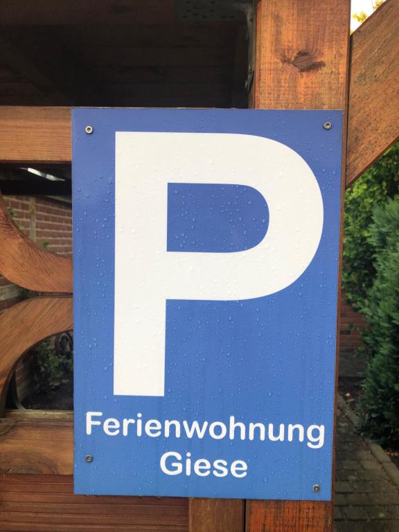 Certifikát, hodnocení, plakát nebo jiný dokument vystavený v ubytování Ferienwohnung Giese