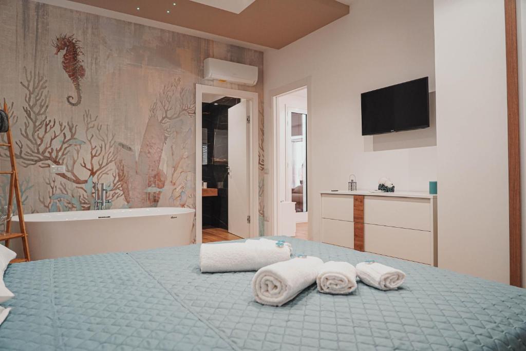 Postel nebo postele na pokoji v ubytování Casa Vacanza Stomar