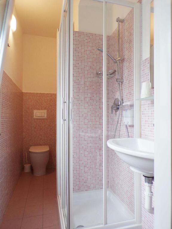 Koupelna v ubytování Hotel Esedra