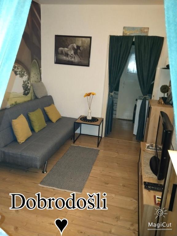 Posezení v ubytování Bagins Apartman