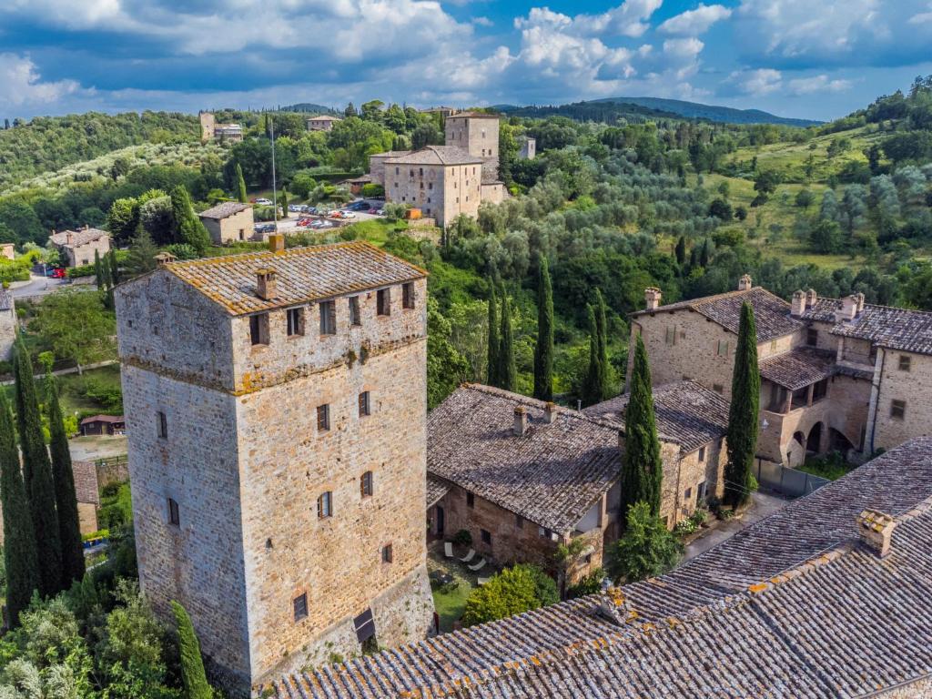an aerial view of a medieval town with trees and buildings at Apartment Torre 4 by Interhome in Stigliano