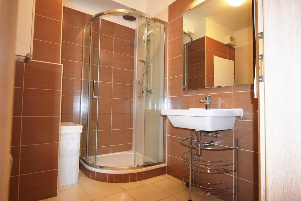 Koupelna v ubytování Apartman Bystrc