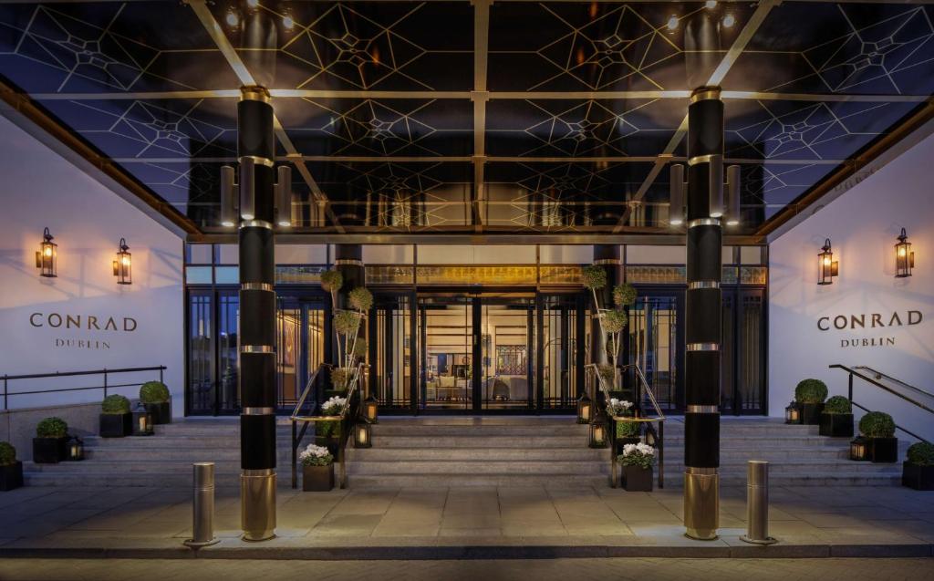 a rendering of the entrance to a building at Conrad Dublin in Dublin