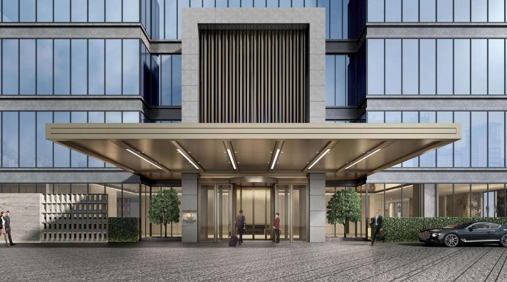 a rendering of the entrance to a building at Doubletree By Hilton Xian Fengdong in Xi'an