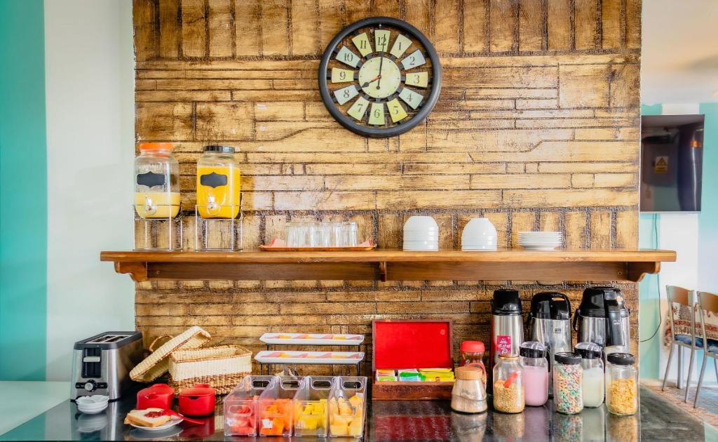 Kuchyň nebo kuchyňský kout v ubytování Hostal Antares