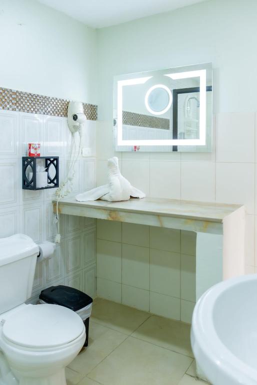 Koupelna v ubytování Hostal Antares