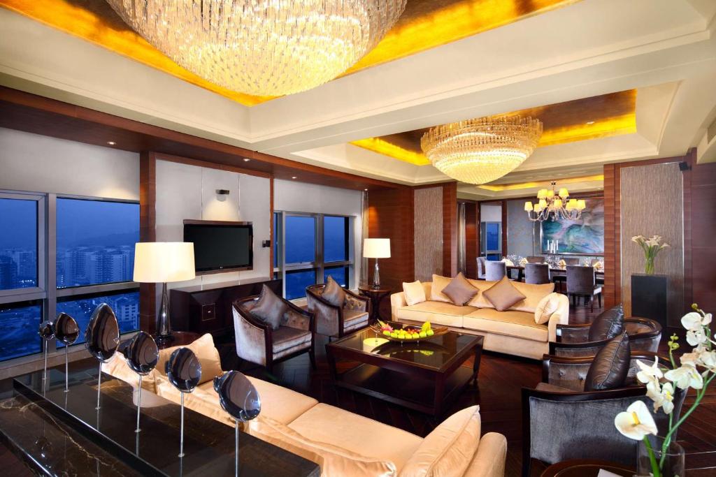 TV a/nebo společenská místnost v ubytování DoubleTree by Hilton Hotel Putian