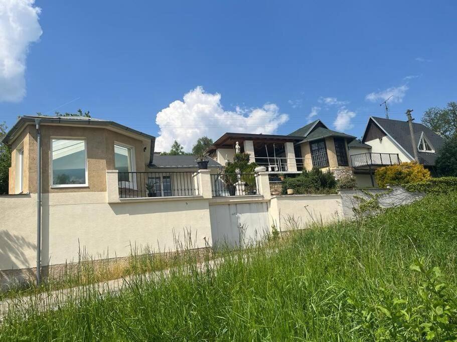 Mokrý HájにあるVILLA Sebeの草の丘の脇の家
