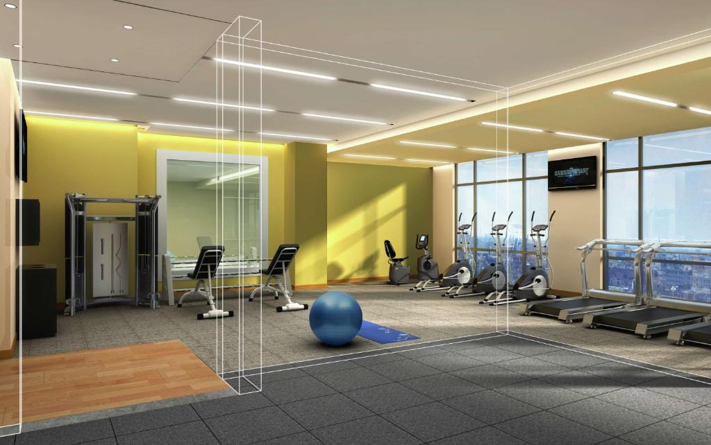 Fitness centrum a/nebo fitness zařízení v ubytování Hilton Garden Inn Shiyan