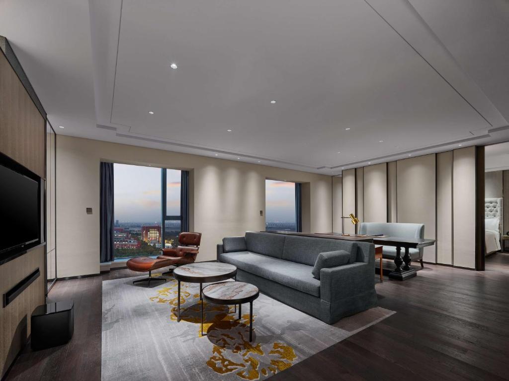 Posezení v ubytování Doubletree By Hilton Baoding
