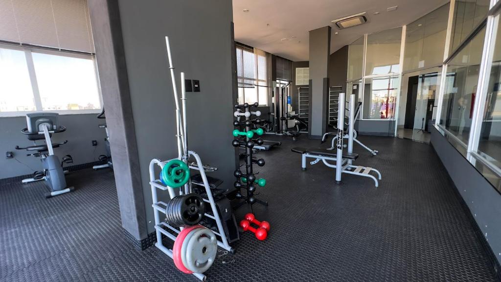 Fitness centrum a/nebo fitness zařízení v ubytování Hotel Gran Vivenzo Belo Horizonte