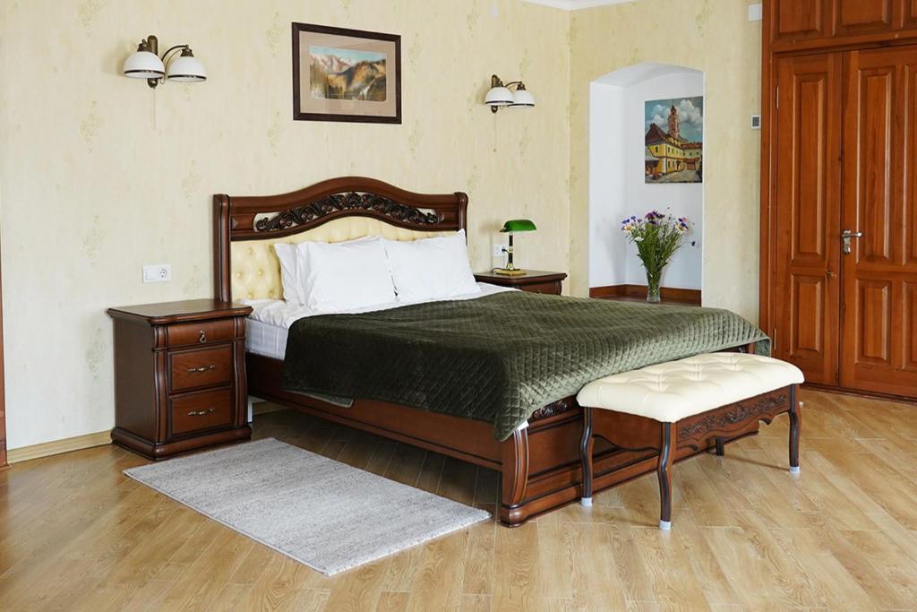 Postel nebo postele na pokoji v ubytování Spadok