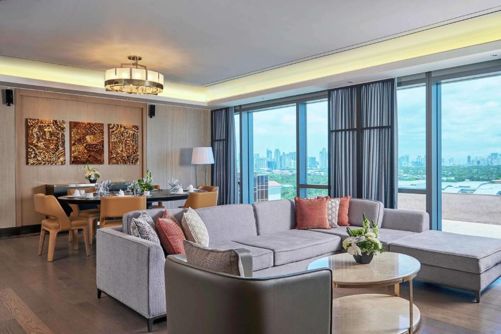 Posezení v ubytování Hilton Manila