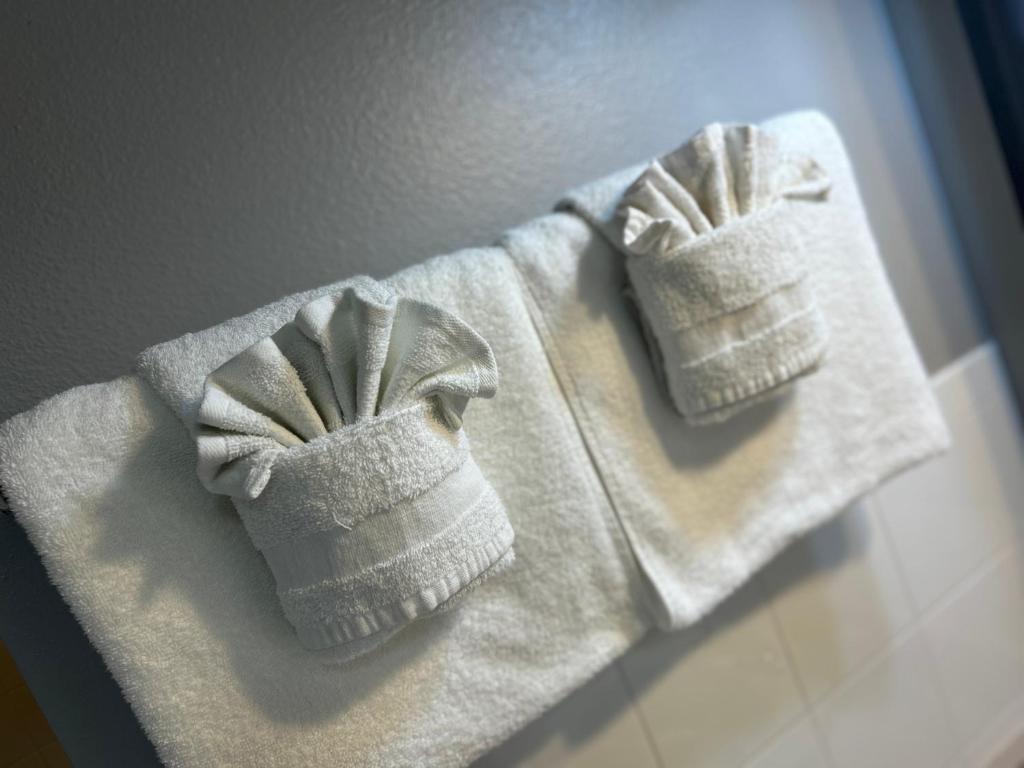 Sold at Auction: Water Ridge Hotel Style Towel Rack & Towels