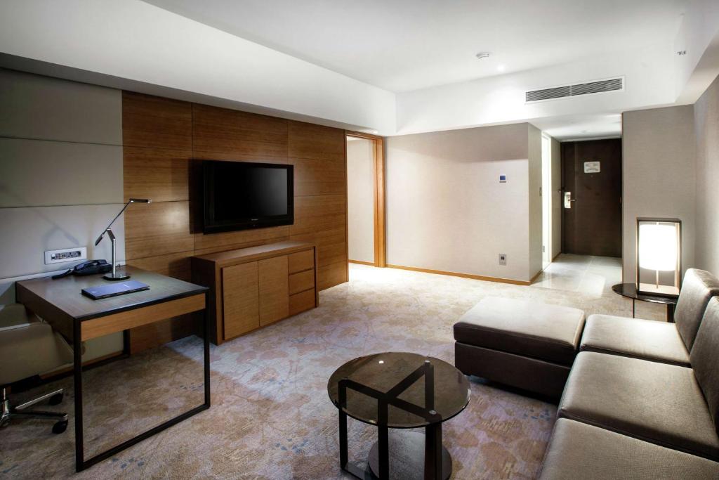 TV a/nebo společenská místnost v ubytování Hilton Gyeongju