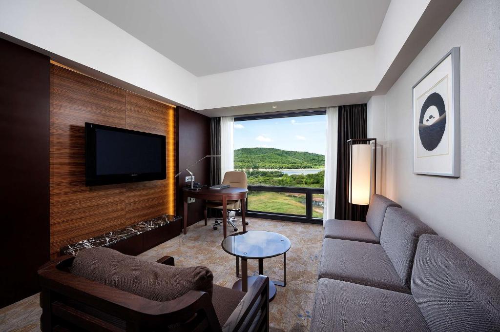 TV a/nebo společenská místnost v ubytování Hilton Gyeongju