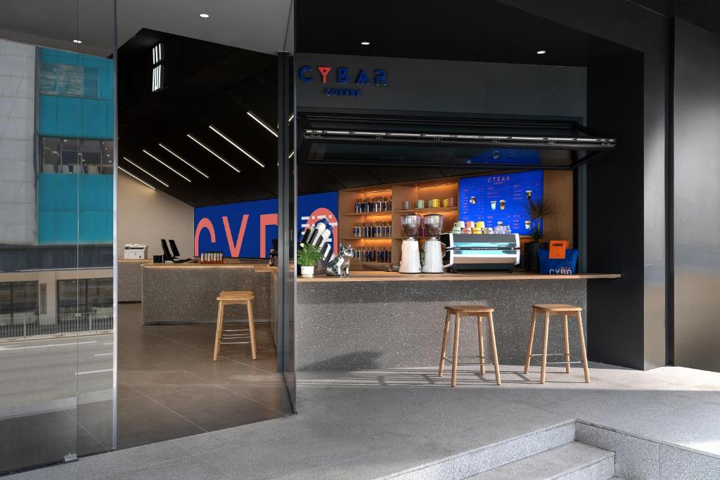 Lounge nebo bar v ubytování CYBO Station Luohu Shenzhen