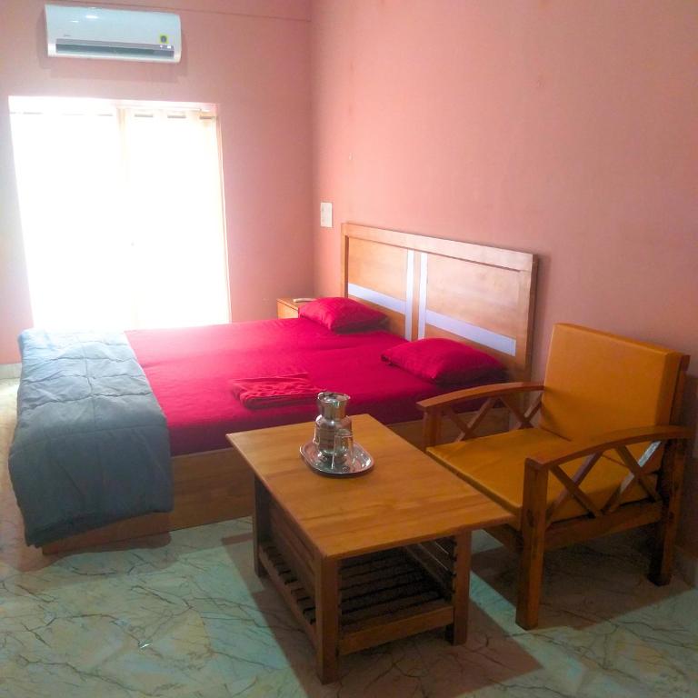 Posezení v ubytování AYM Yoga Resort Arambol GOA
