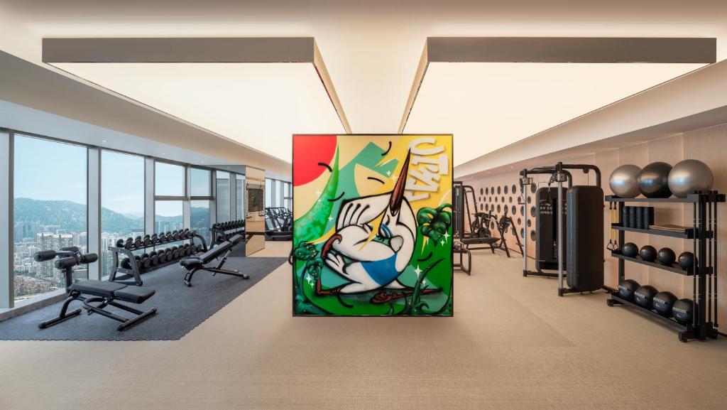 Fitness centrum a/nebo fitness zařízení v ubytování W-Xiamen