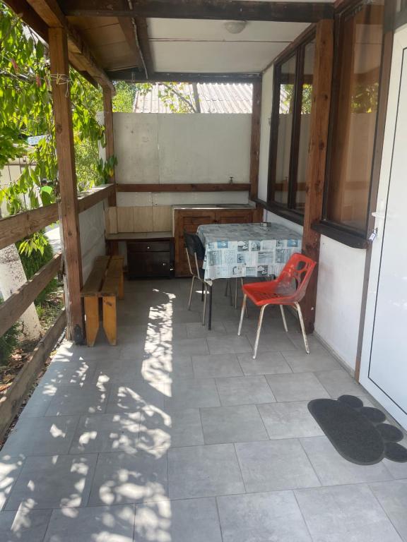 Balkón nebo terasa v ubytování Bungalow Silitur