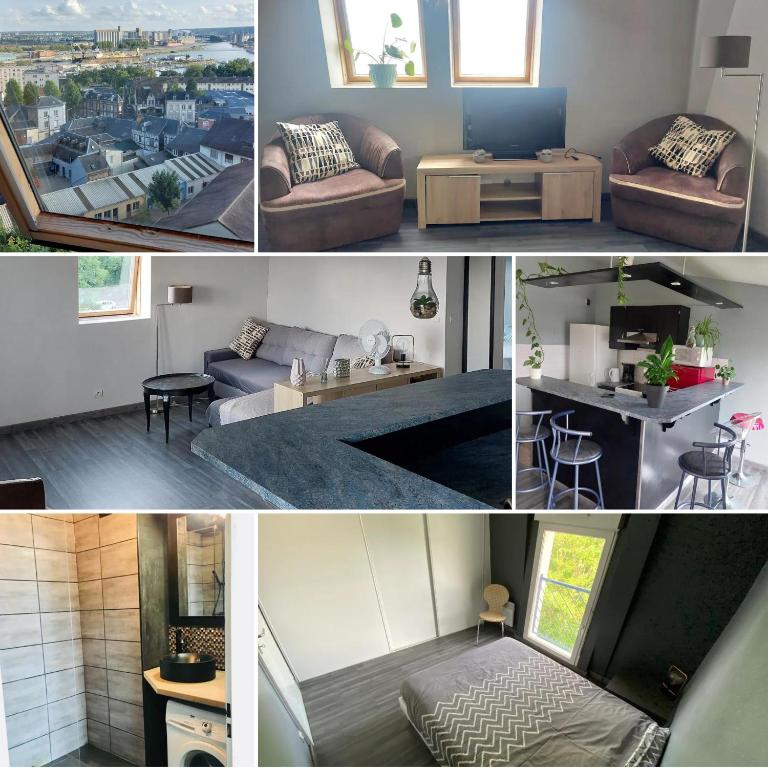 Rouen : Vue panoramique sur la seine avec parking - Appartement Supérieur
