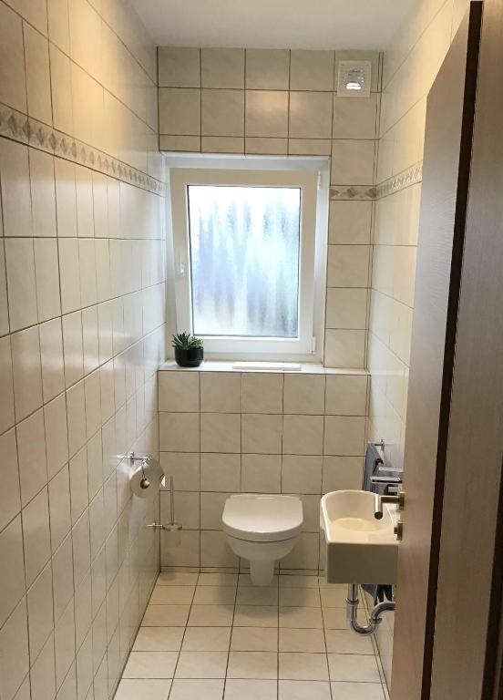 Koupelna v ubytování Ferienwohnung Entenquack