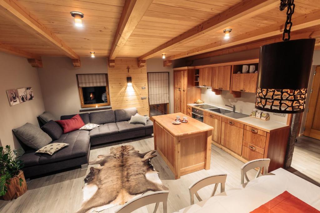 Kuchyň nebo kuchyňský kout v ubytování Apartments Krvavec