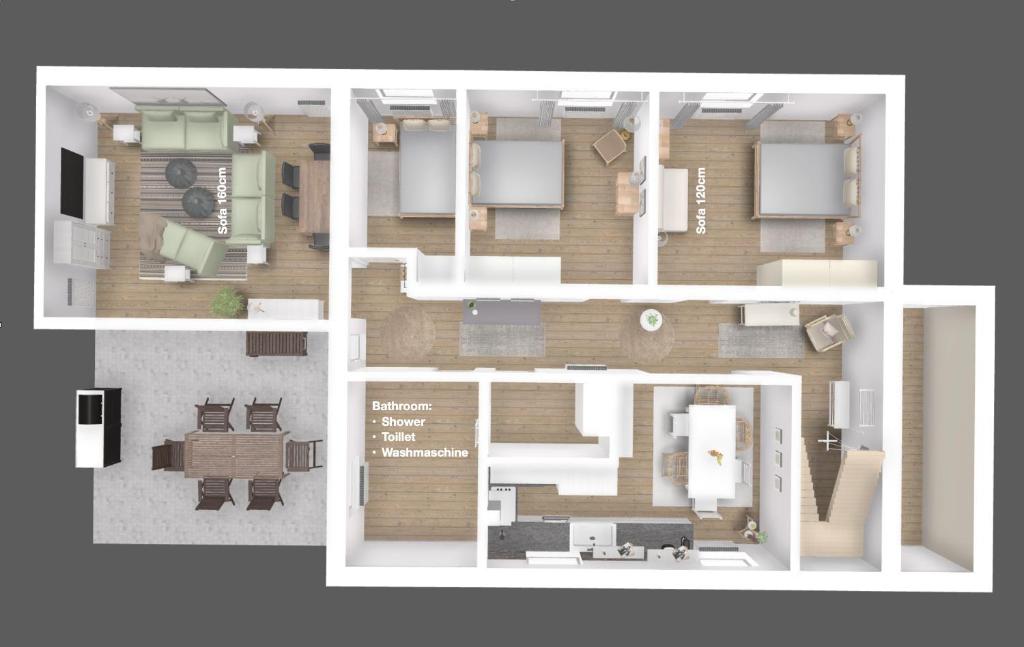 Půdorys ubytování Stylish apartment under the Tatras