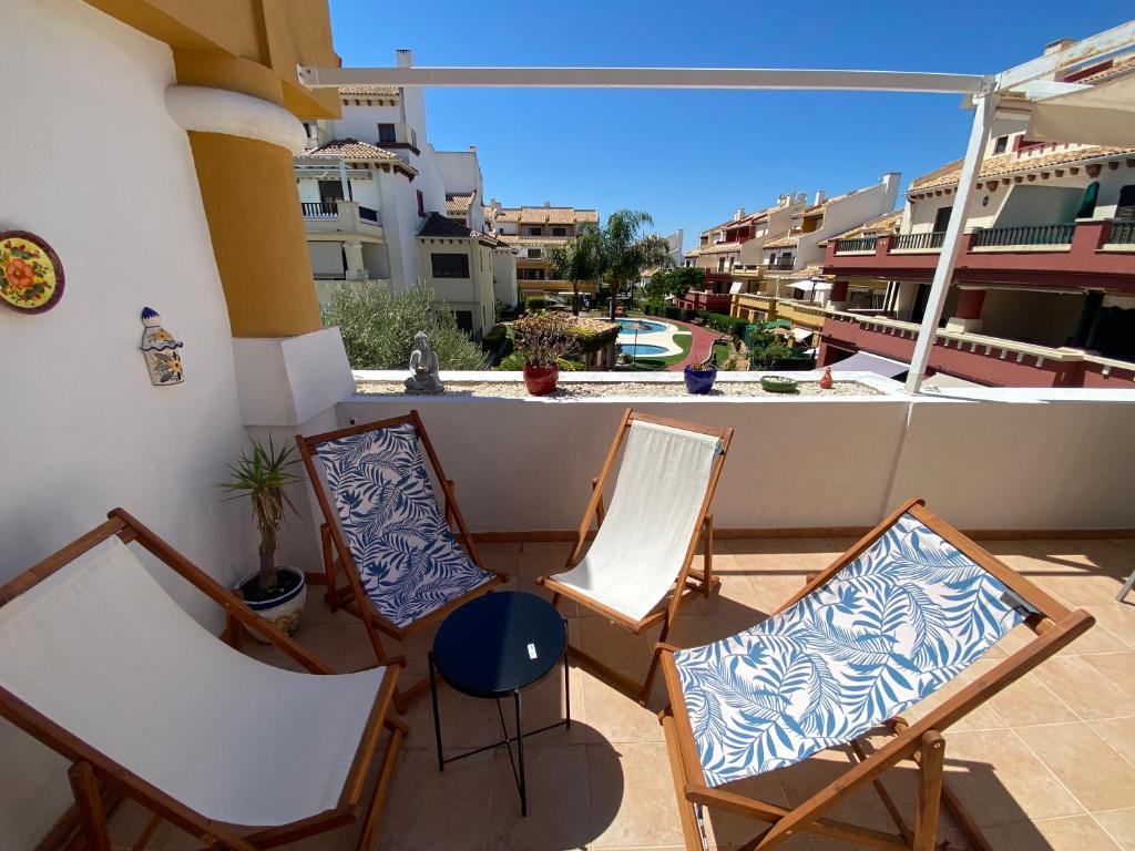 Balkón alebo terasa v ubytovaní CostaEsuri Vacaciones (Casa Marina)