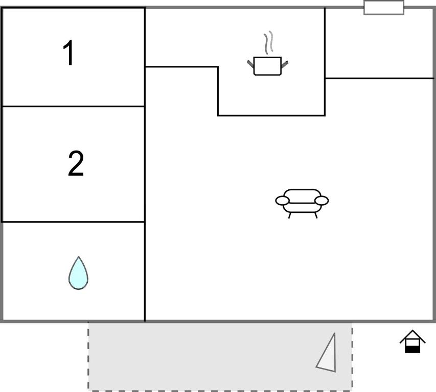 um diagrama de bloco de uma caixa com dois quadrados em Beautiful Apartment In Cilipi With House A Mountain View em Cilipi