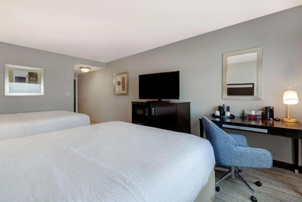Hampton Inn & Suites Seattle/Federal Way - Kamer Met 2 Queensize Bedden – Niet-roken