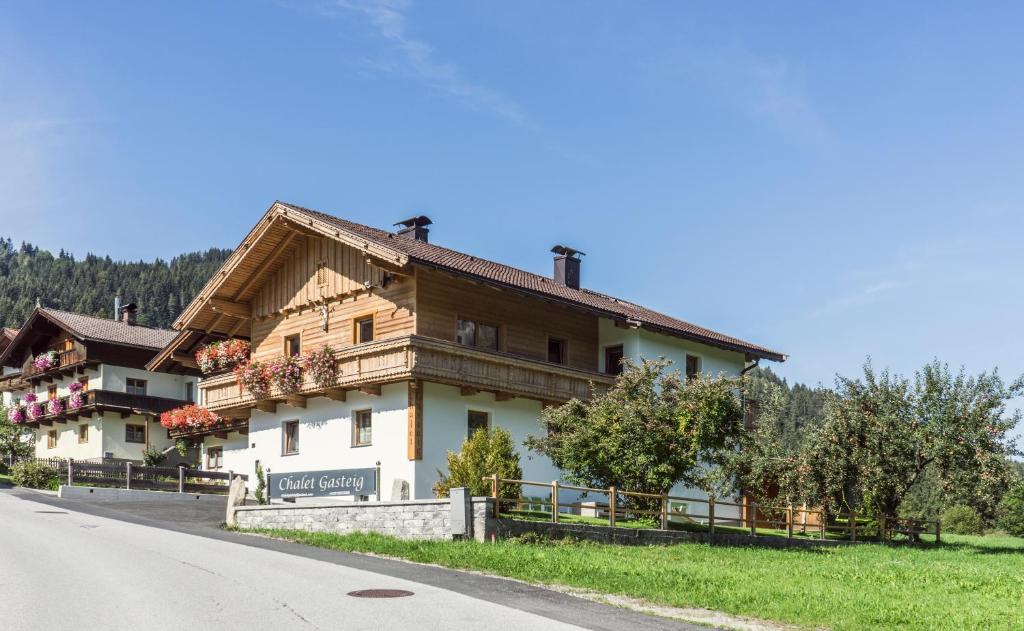 a house on the side of a road at Chalet Gasteig in Oberau