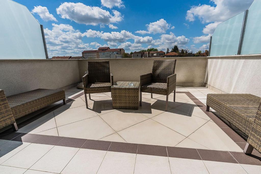 Balkón nebo terasa v ubytování DoubleTree by Hilton Oradea