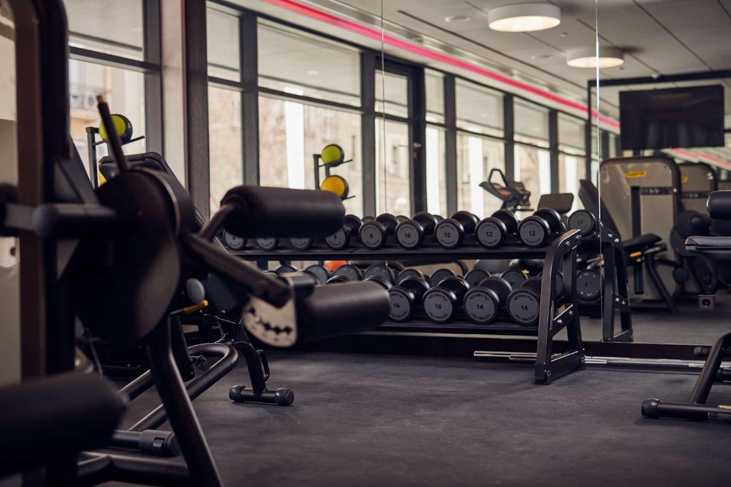 Fitness centrum a/nebo fitness zařízení v ubytování Hilton Belgrade
