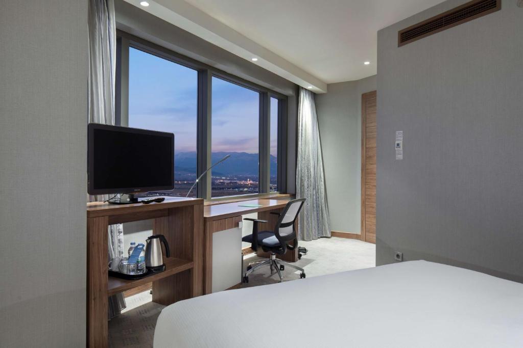 Телевизор и/или развлекательный центр в Hampton By Hilton Bursa