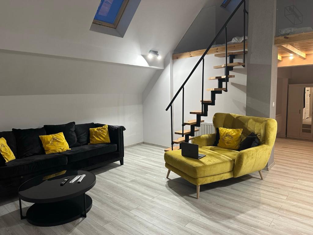 Posezení v ubytování Apartamenty Przy Deptaku