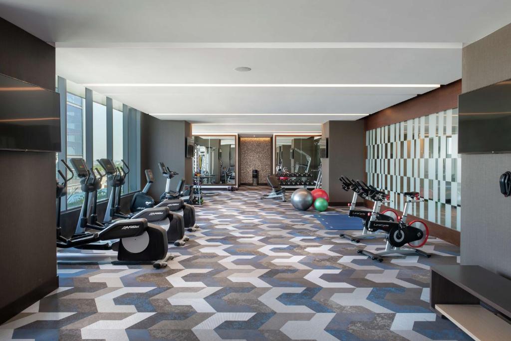 Fitness centrum a/nebo fitness zařízení v ubytování Hilton Guadalajara Midtown