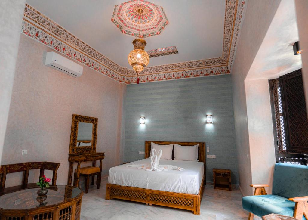 Letto o letti in una camera di Riad Deluxe