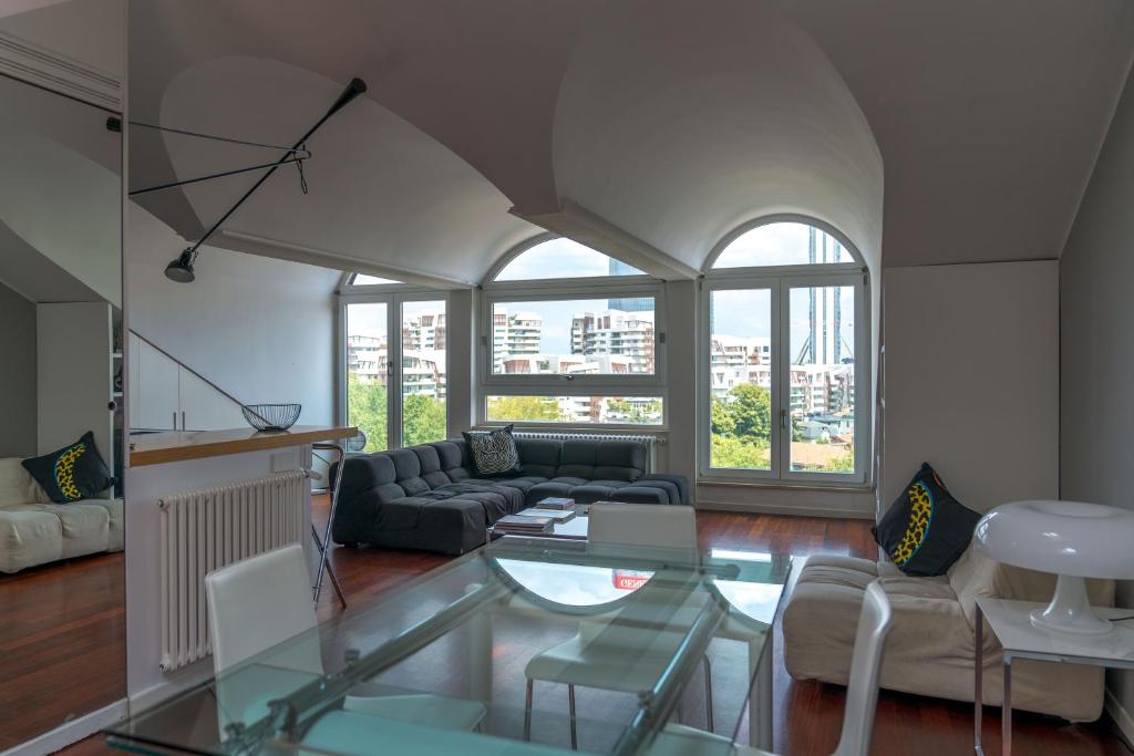 אזור ישיבה ב-L’Archè Comfort & Relax – Skyline Apartment