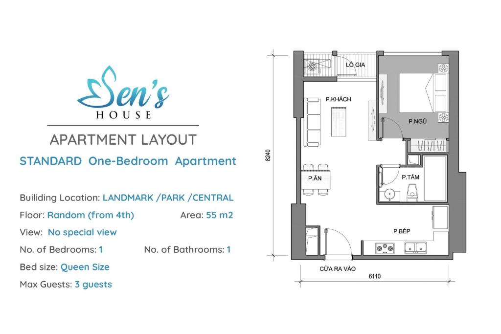 Sens House Saigon - Serviced Apartments in Vinhomes Central Park - Апартаменты с 1 спальней