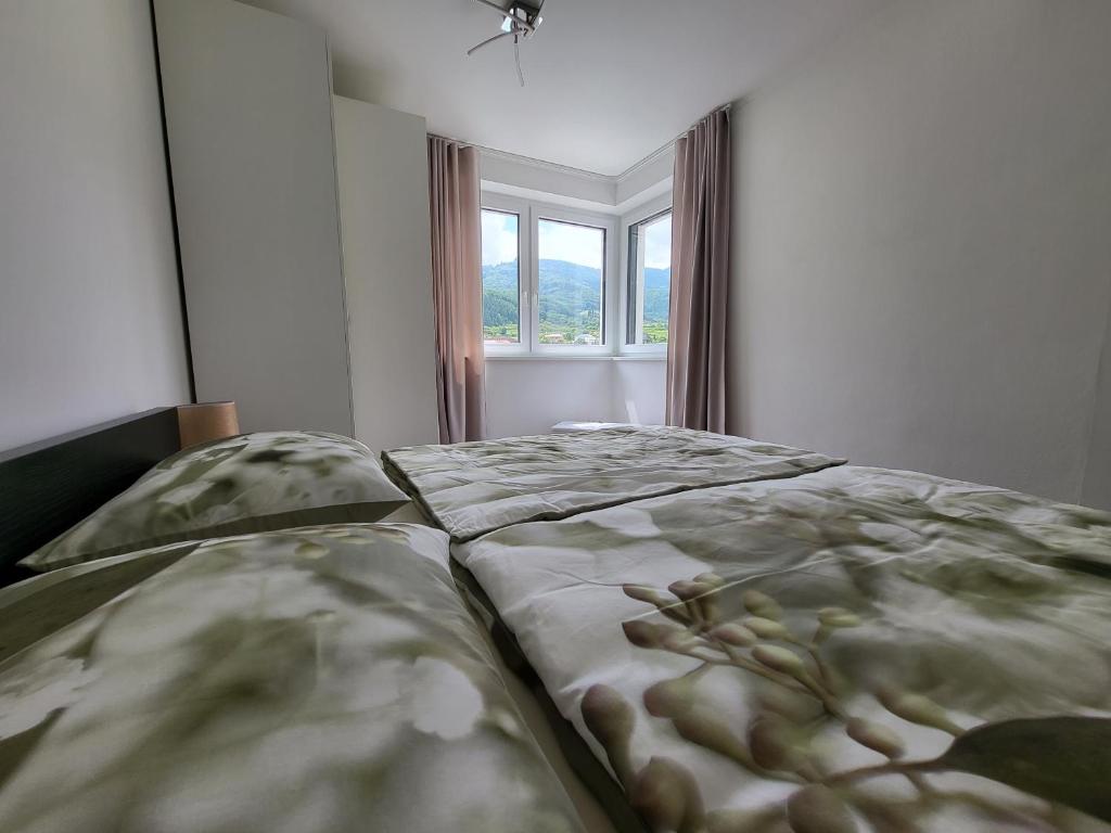 Postel nebo postele na pokoji v ubytování Ferienhaus Johanna